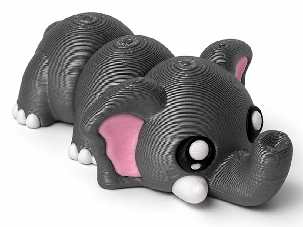 3D kloubový slon – ohebná flexi figurka 